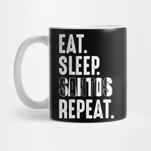 Santos T Shirt Funny Eat Sleep Repeat Soccer Brazil Mug